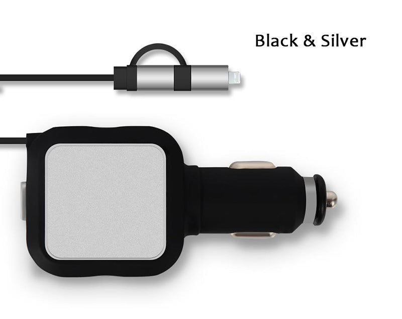 Two-In-One Retractable Car Charger - Nazri'sStore