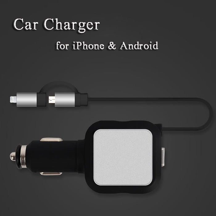 Two-In-One Retractable Car Charger — Nazri'sStore